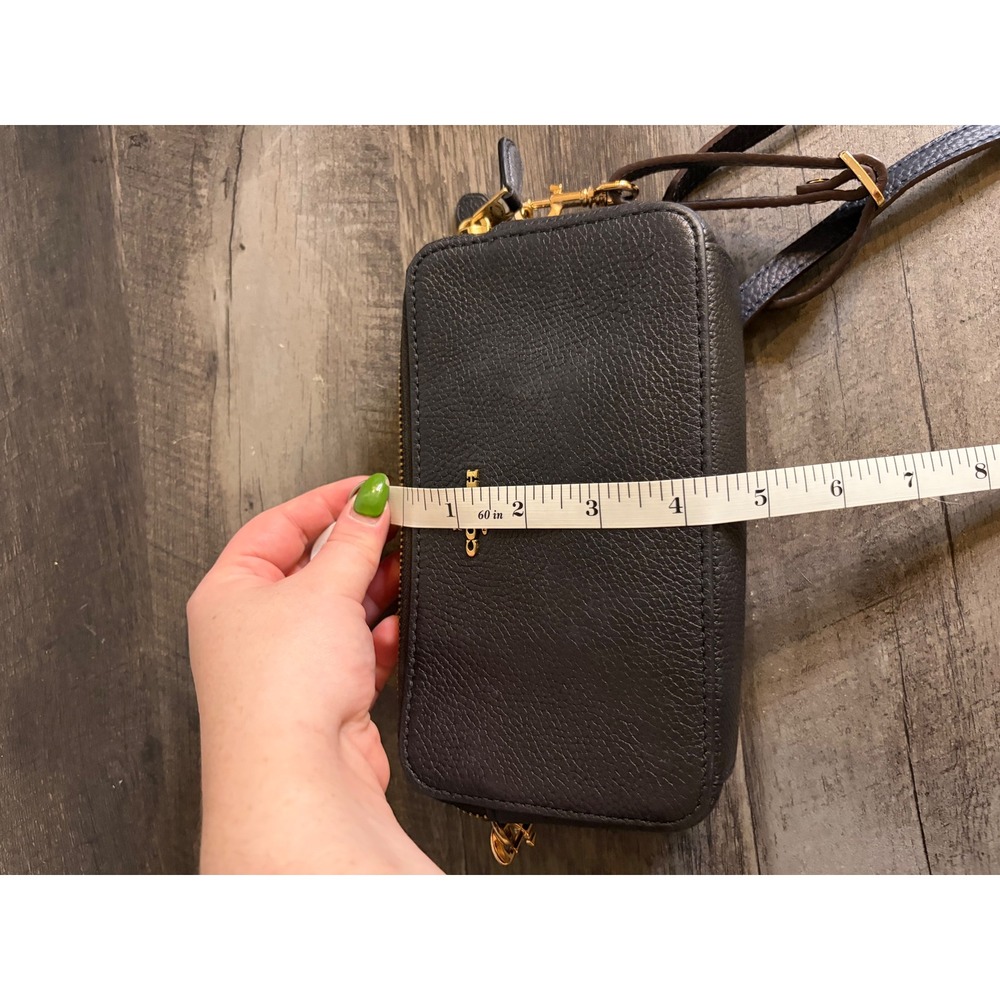 Coach Kira Crossbody Bag Black Pebbled Leather Gold Hardware - Picture 7 of 8